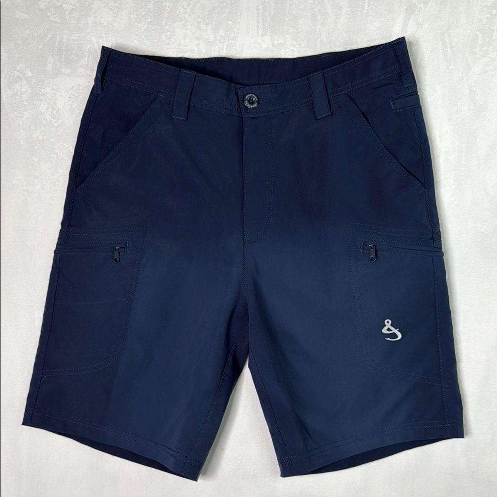 Navy Blue Fishing Shorts Hook & Tackle Men's‎ Size 30